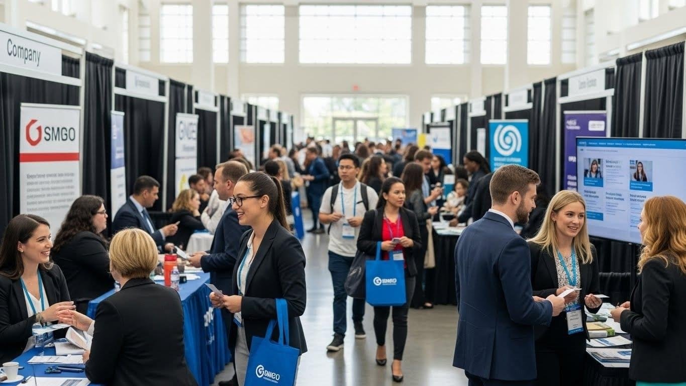 Professionals networking at the conference